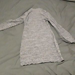 Ribbed high neck form fitting dress